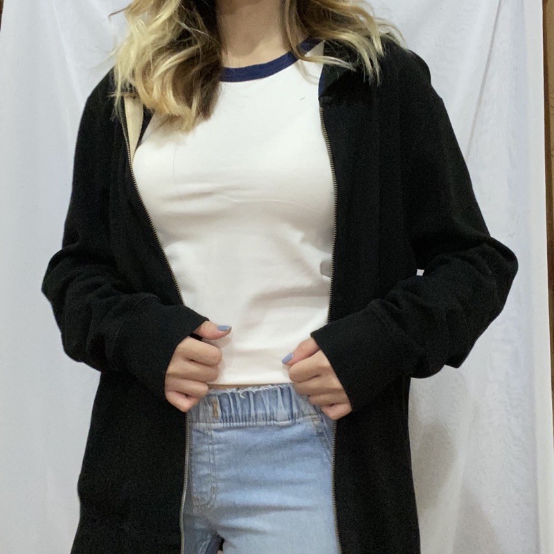 ZARA Black Hoodie // Hoodie Zara Hitam