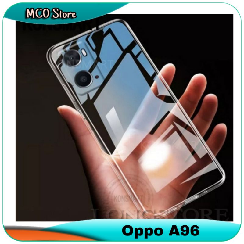 Casing Oppo A96 Transparan Shockproof Silicone Case Cover
