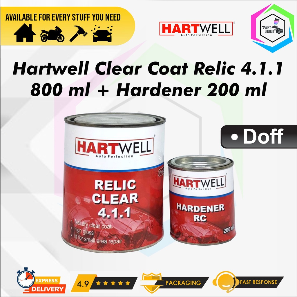 Hartwell Clear Coat Relic 4.1.1 DOFF 800ml + Harderner 200ml