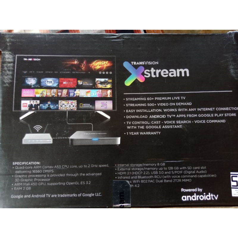 Android tv Box Canggih TransVision XStream