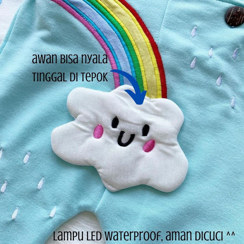 setelan anak perempuan fashion 0-12 bulan newborn SNI baju kodok overall anak 1-2 tahun LED cloud overall