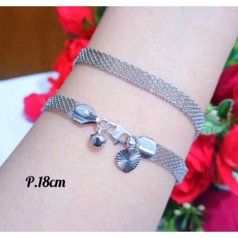 SET GELANG FREE CINCIN RANTAI LAPIS EMAS 24 K