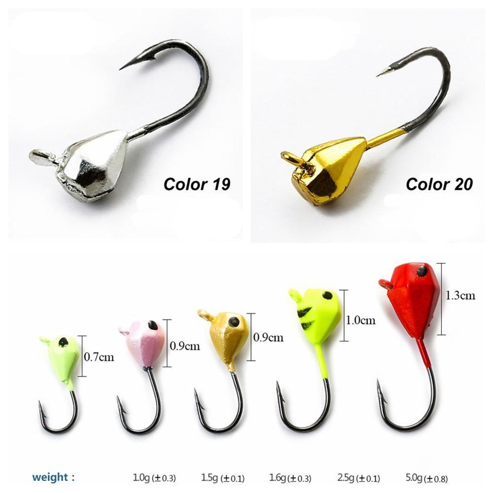 Top 5PCS/Lot Musim Dingin Es Memancing Memikat Kualitas Tinggi Buatan Walleye AD-Sharp