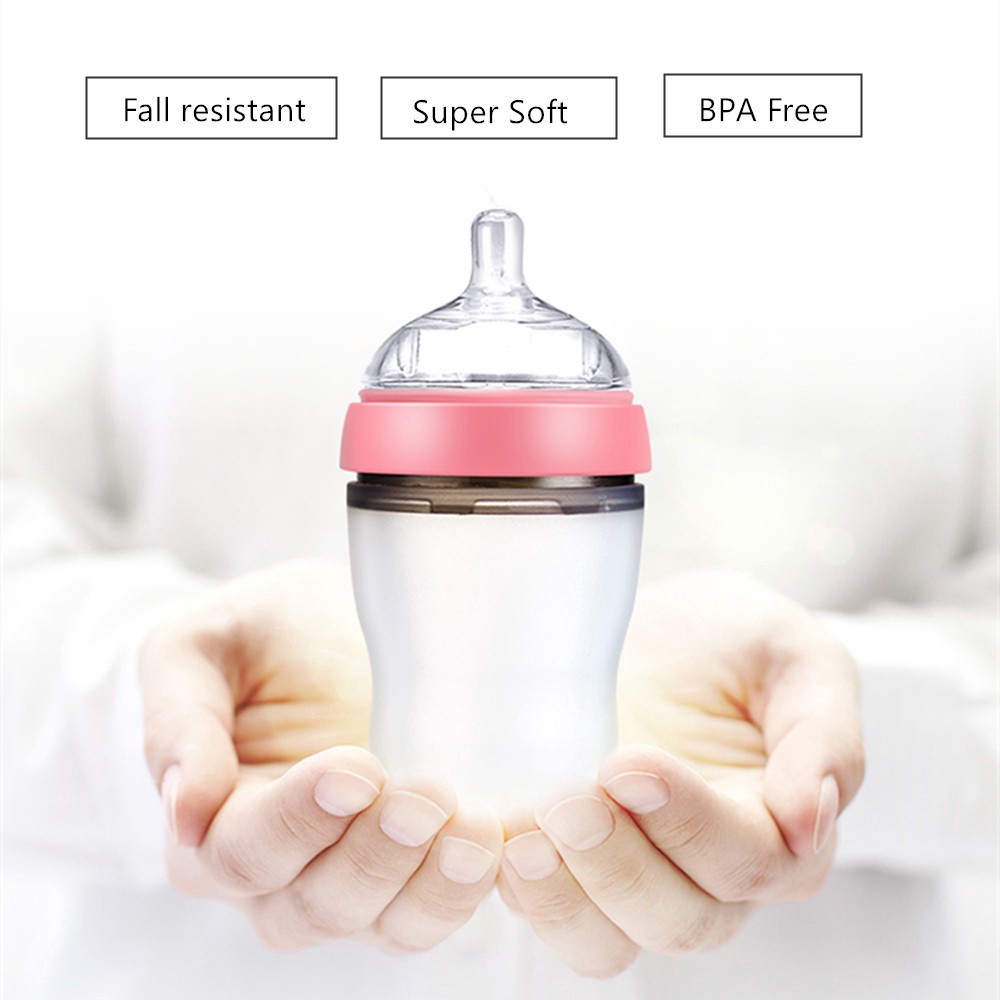 Botol susu Silikon Bayi/Leher lebar baby bottle/C 18