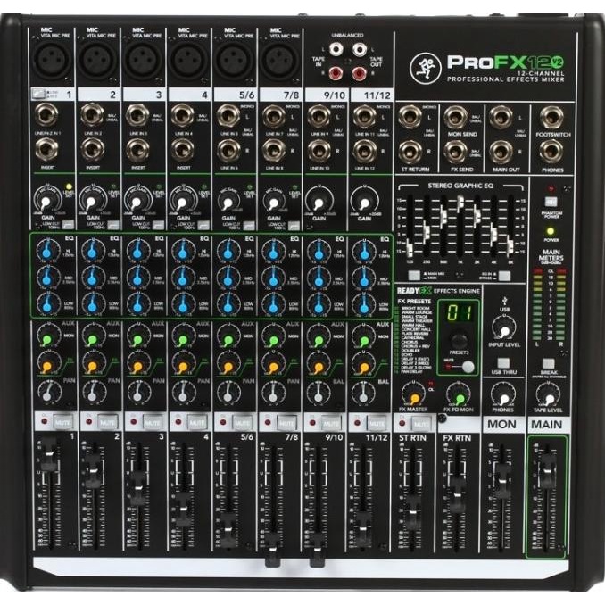 Mixer Mackie Pro Fx 12 V2 ( 12 Channel ) Original Termurah