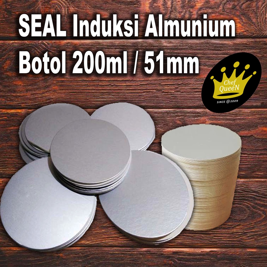 SEAL ALUMUNIUM BOTOL / segel botol Plastik jar 200ml / Seal Induksi Botol SAMBAL BUMBU