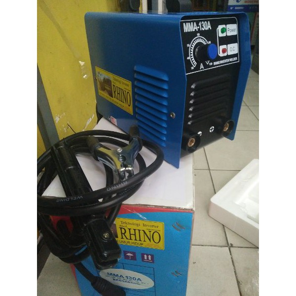 MESIN LAS 900 WATT TRAVOLAS LISTRIK INVERTER MMA 130 A BLACK RHINO MMA130