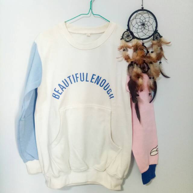 'Beautiful Enough' Sweater Korea/K-Pop (Bonus Kaos Kaki)