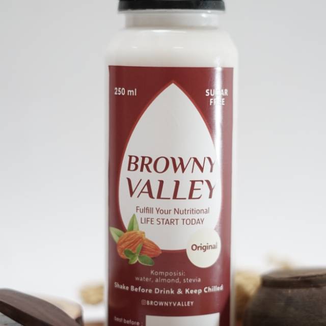 

Susu almond varian rasa original - Browny Valley - finest almond milk