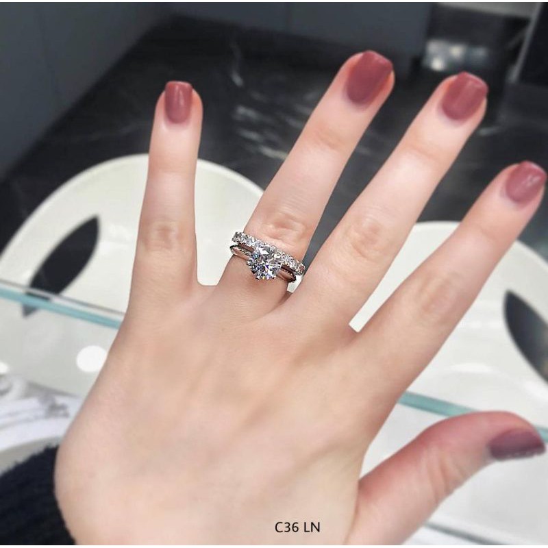 Cincin fuji solitaire 2in1 premium lapis emas C30 LN