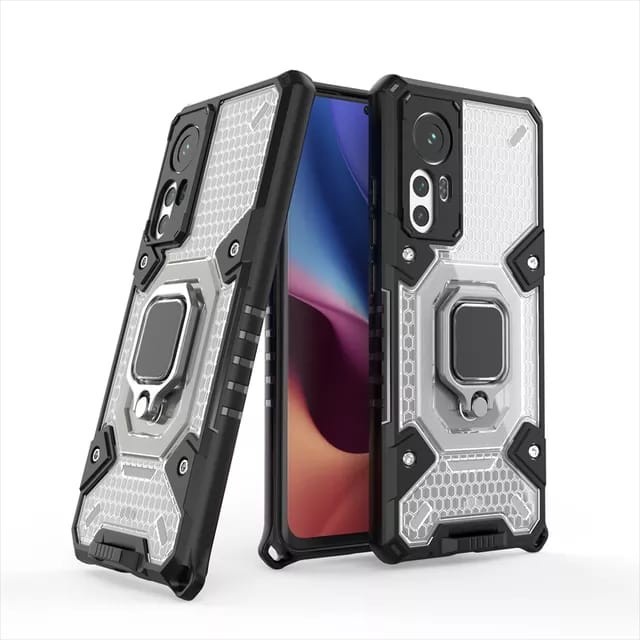 XIAOMI 12 / XIAOMI 12 PRO COVER SOFTCASE RUGGED ARMOR CAPSULE TRANSPARAN RINGSTANDING RING SILICONE SOPFT CASE - XIAOMI 12