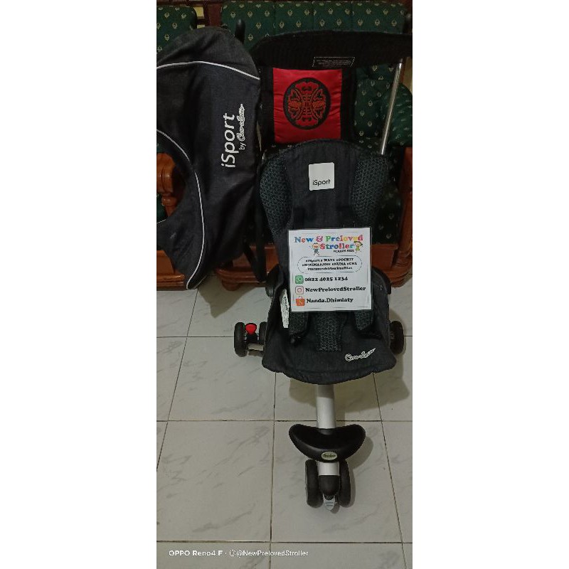 preloved stroller isport black