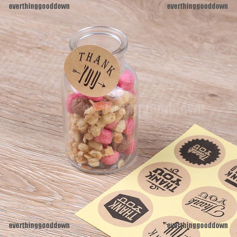 90Pcs Stiker  Label Segel Tulisan  Thank You Shopee Indonesia