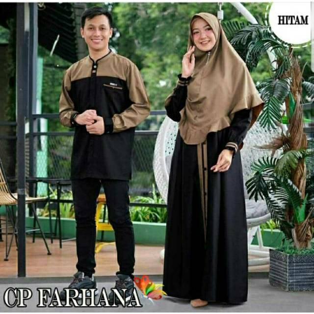 CP FARHANA COUPLE, PASANGAN, MOSCREPE PREMIUM, GAMIS, HIJAB, MUSLIM