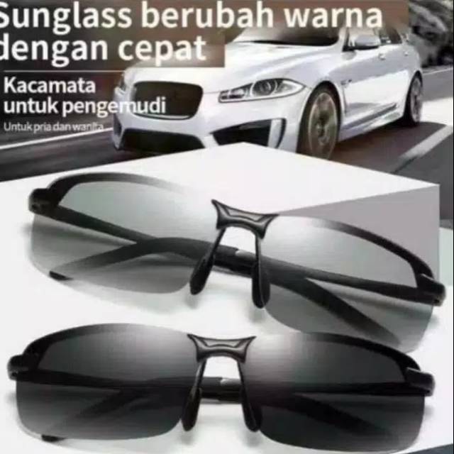 sunglases berubah tambah hitam saat kena sinar matahati...cocok di pakai cowok/cewek