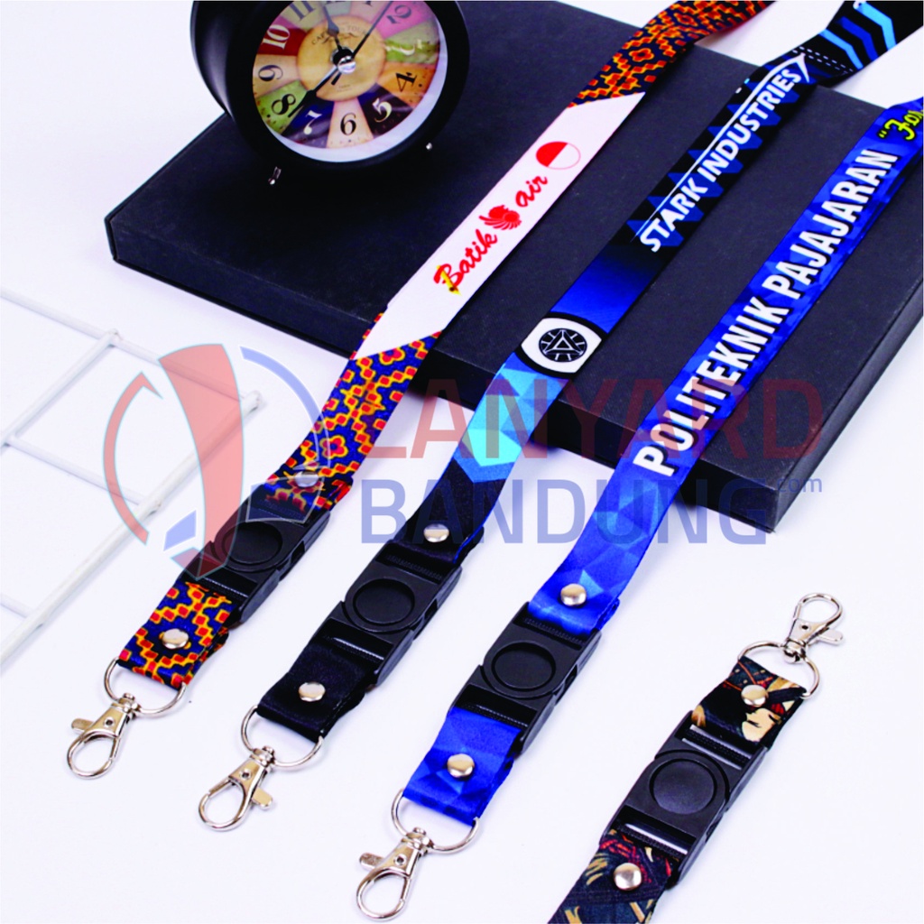 tali lanyard print sublim 2cm cetak 2 muka  / tali id card printing dua cm cetak dua muka / nametag