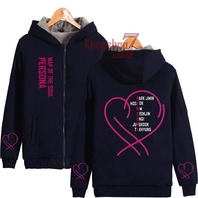 PROMO JAKET HOODIE WANITA KOREAN FASHION SWEATER BTS KOREA ZIPPER DNA PESONA JUNGKOOK JIMIN V-2