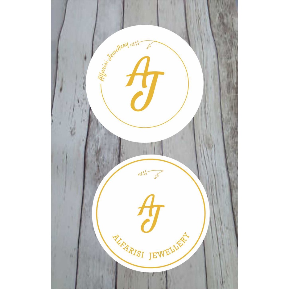 

Stiker logo kemasan packing bisa custom motif anti air