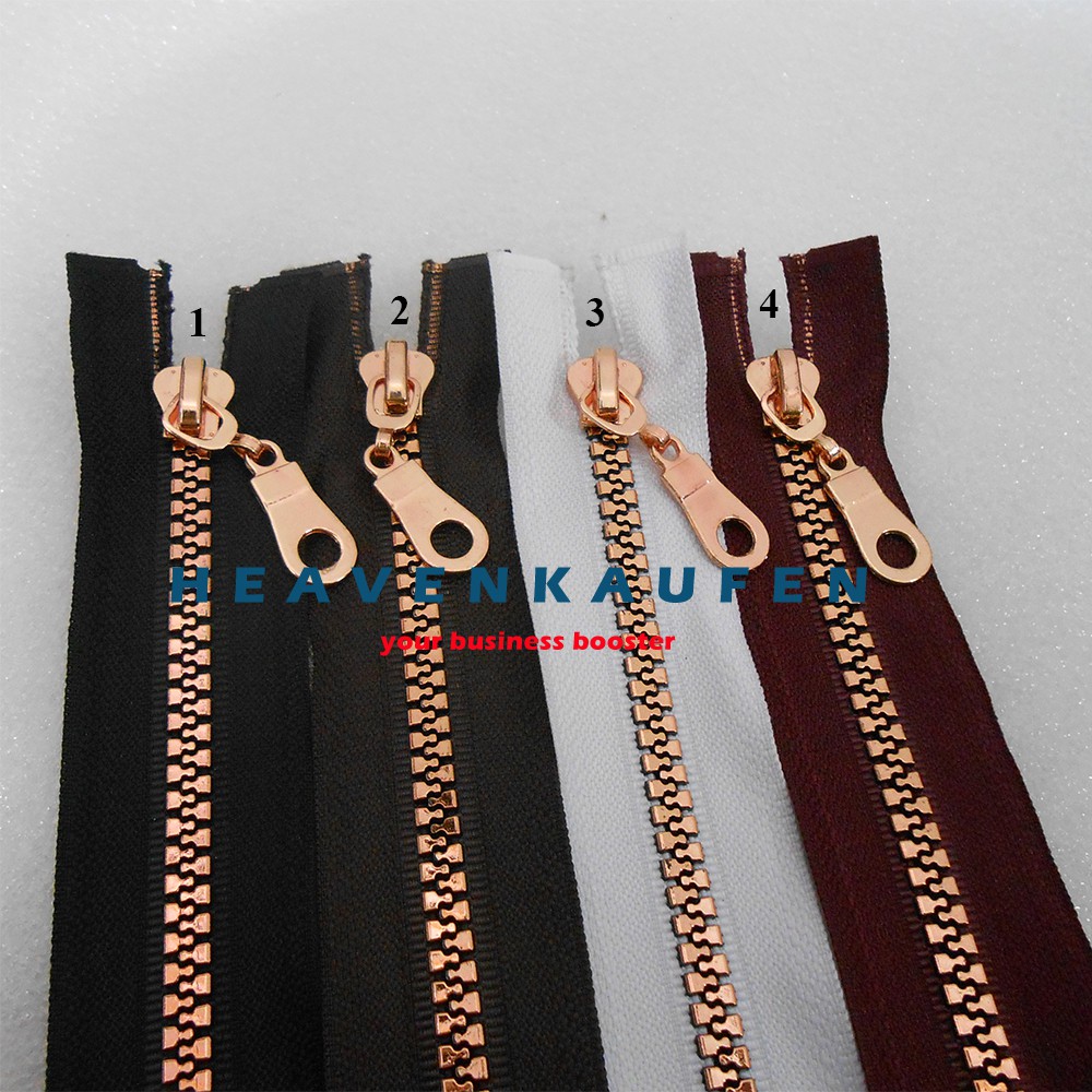 Resleting Zipper Retsleting 50 cm Vislon Rose Gold Untuk Resleting Busana Abaya Gamis Dll Kode VR