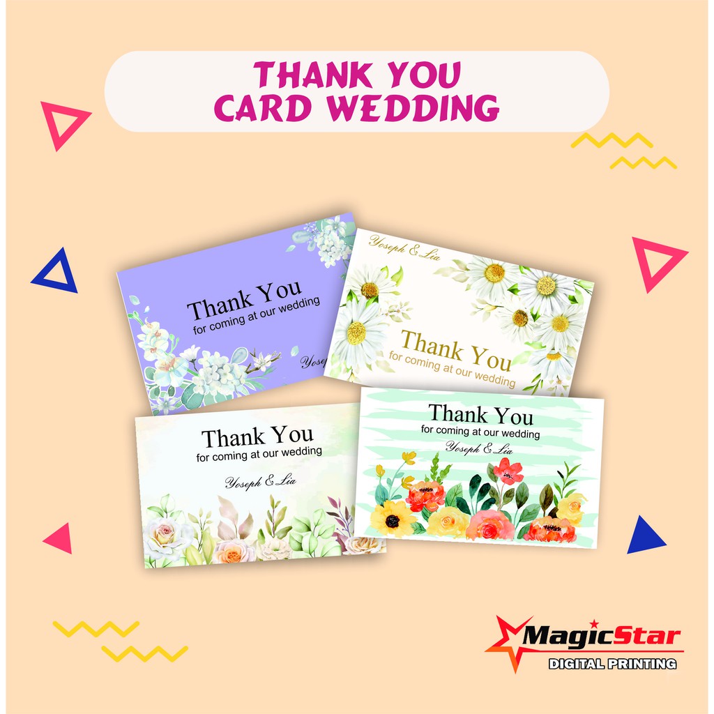 

Thank You Card Wedding Lucu Elegan Cantik Bisa Custom