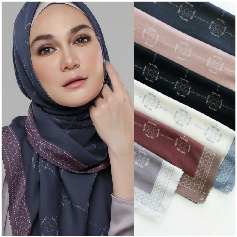 JILBAB SEGIEMPAT VOAL MOTIF LUNA MAYA KEYZ HIJAB KH0025