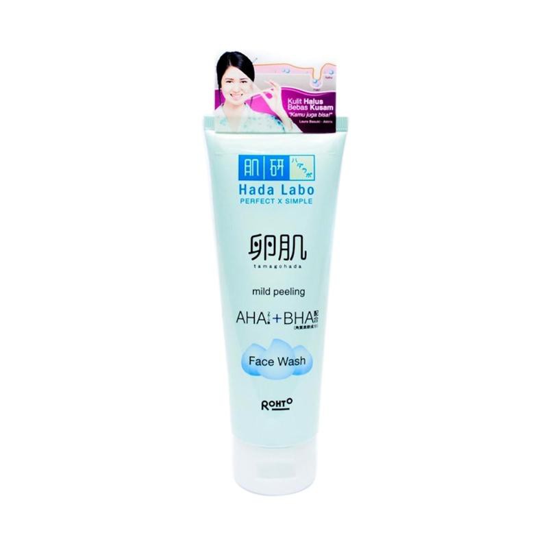 review facial wash hada labo mild peeling