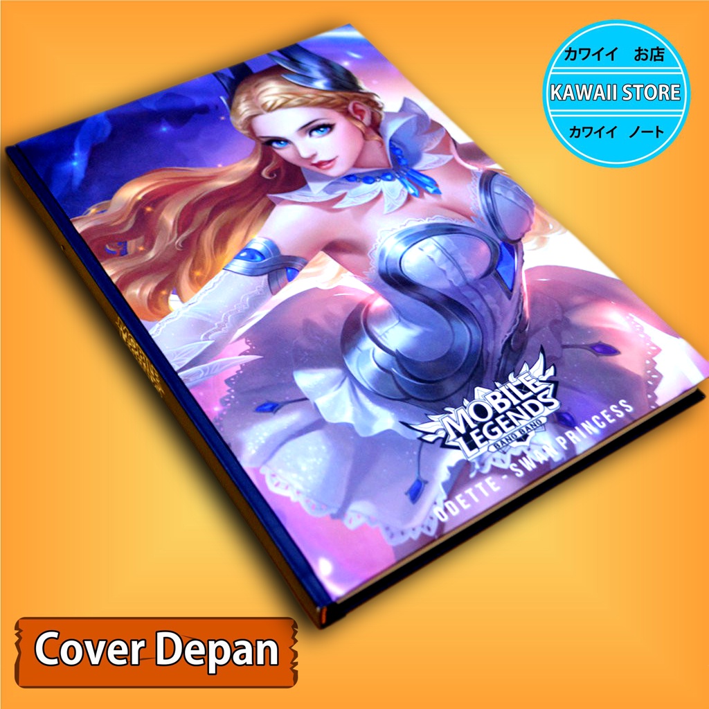 

Notebook / Pocket book Hard Cover Game MLBB ODETTE-SWAN PRINCESS uk A5 & A6 / Notes Book