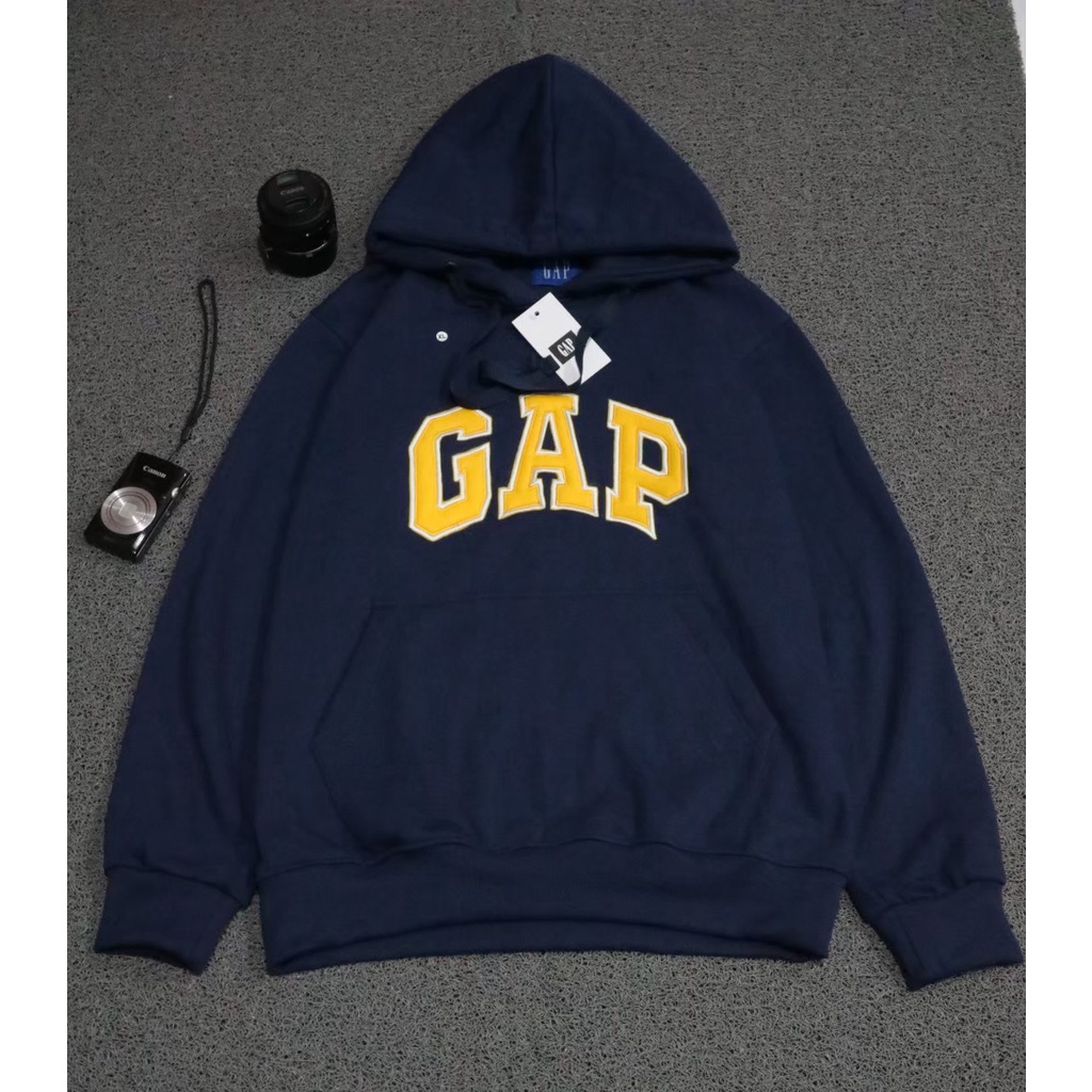 SWEATER HOODIE GAP BORDIR FULLTAG &amp; LABEL BAHAN ORIGINAL UKURAN M L XL