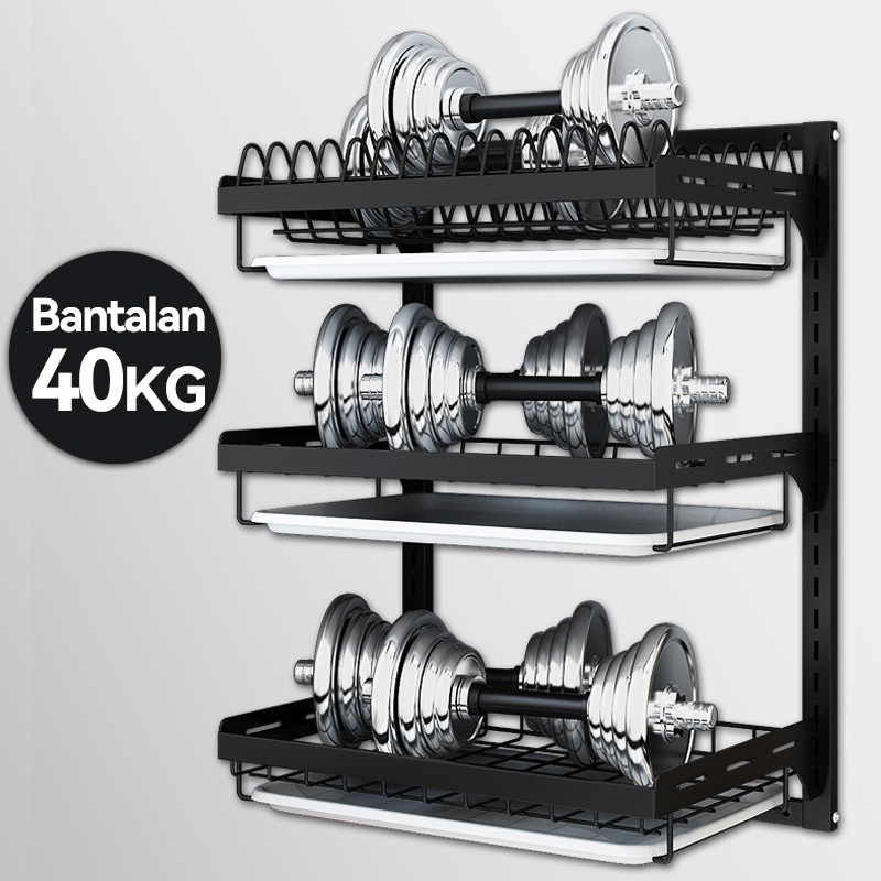 Rak Dapur Rak Piring Gantung Rak Dinding Rak Gantung Besi Anti Karat Rak Penyimpanan Mangkuk
