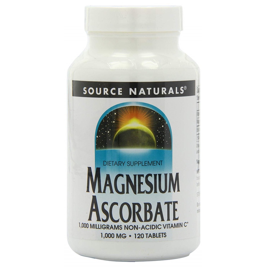 Source Naturals Magnesium Ascorbate 1000MG 120Tab VitC ORI USA