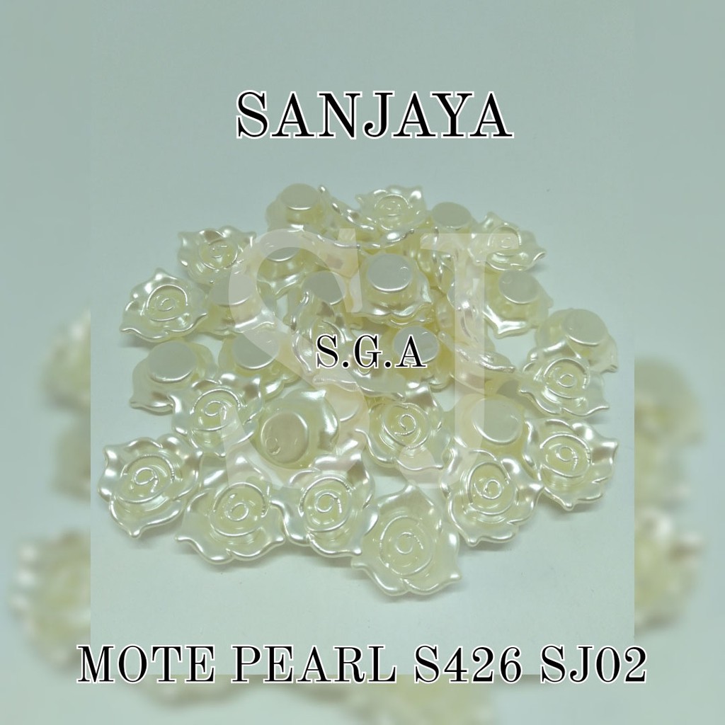 MOTE PEARL / MANIK BUNGA AKRILIK / MANIK PEARL BUNGA / MOTE PEARL BUNGA S426 SJ02