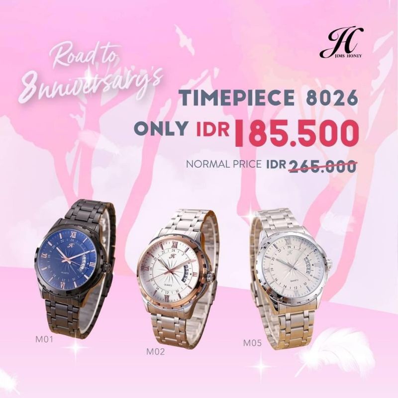 Free Box Jims Honey 8026 Jam Tangan Pria Waterproff