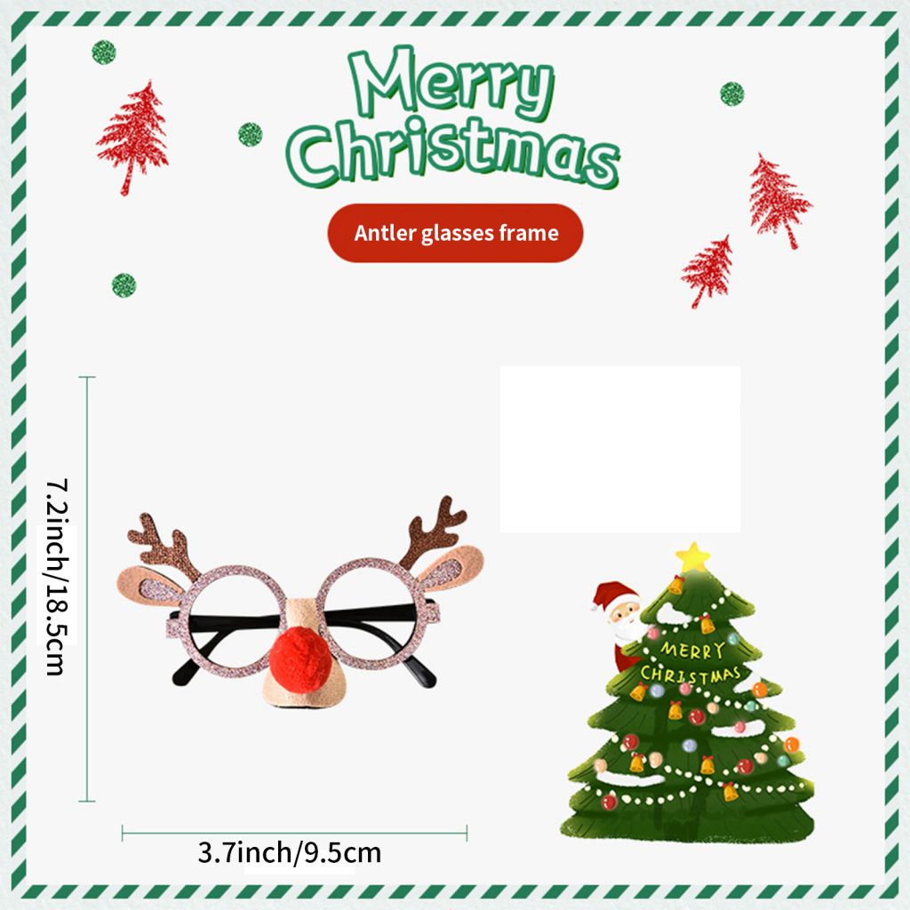 New Christmas decorations glasses adult children Christmas gifts party holiday supplies creative glasses frame OW