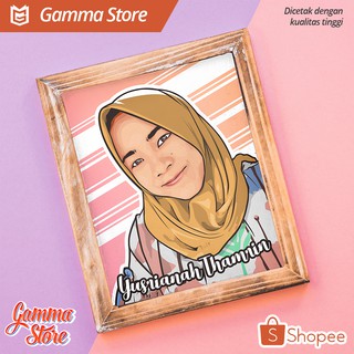 Kado Hadiah Desain Foto Kartun, Vector Art Face