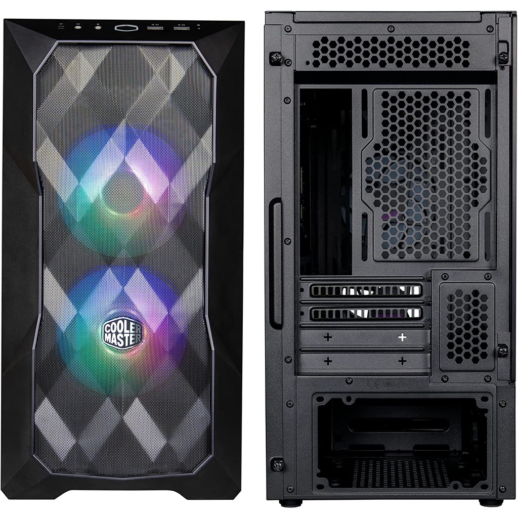 Cooler Master MasterBox TD300 Mesh + 2 Fan ARGB Micro ATX Casing PC