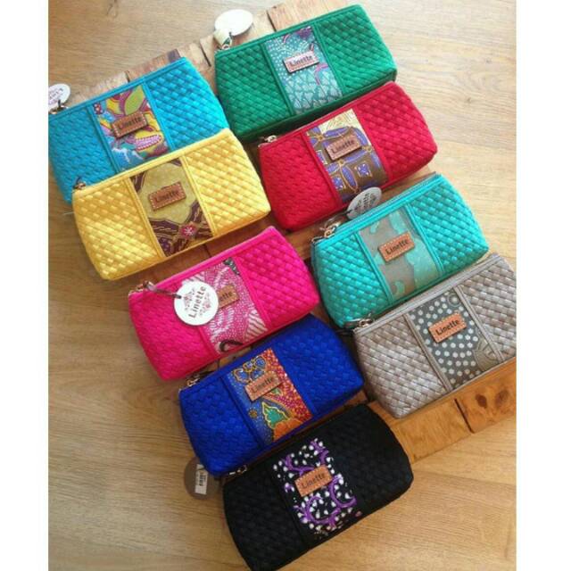 Pouch anyam linette/ pouch batik