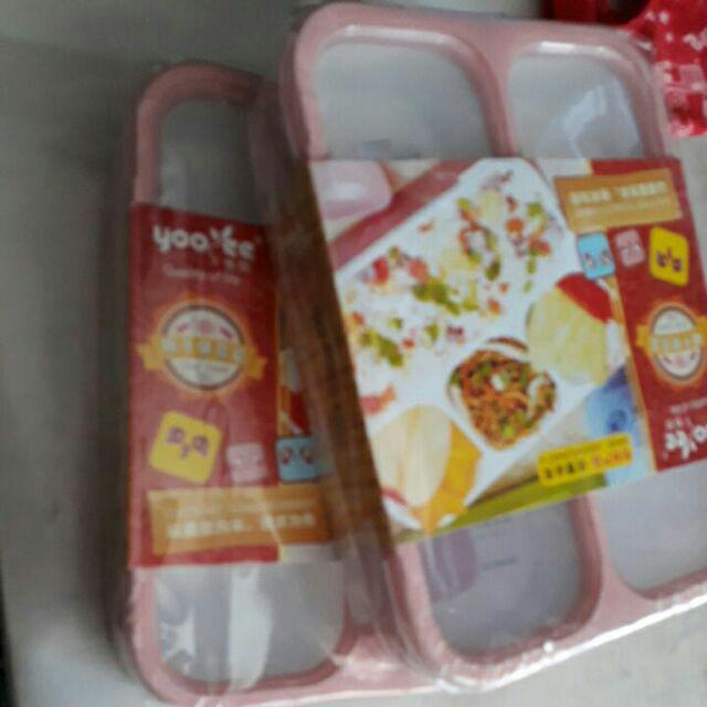 Lunch Box Yooyee Sekat 4 Yooyee Sekat 4 Besar Anti Tumpah Kode 578  Lunch Box Sekat 4 Anti Tumpah S1
