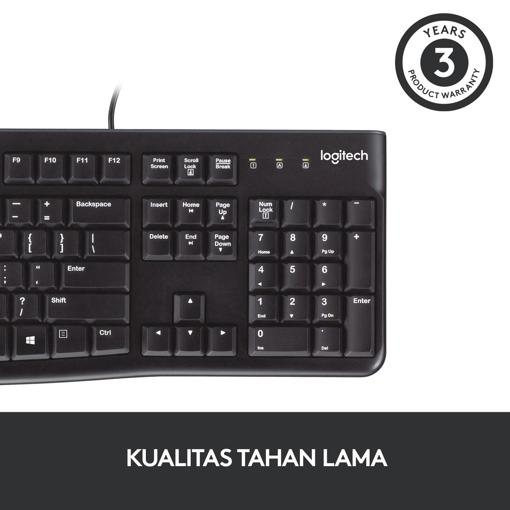 Logitech K120 Keyboard USB kabel Original