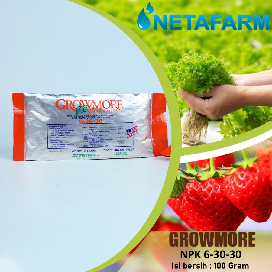 PUPUK NPK 6-30-30 GROWMORE 100 GRAM