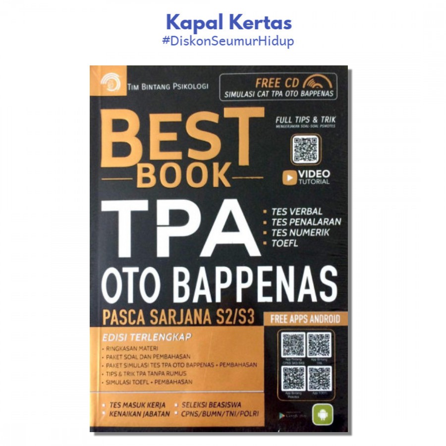 BEST BOOK TPA OTO BAPPENAS PASCA SARJANA S2 S3 FREE CD