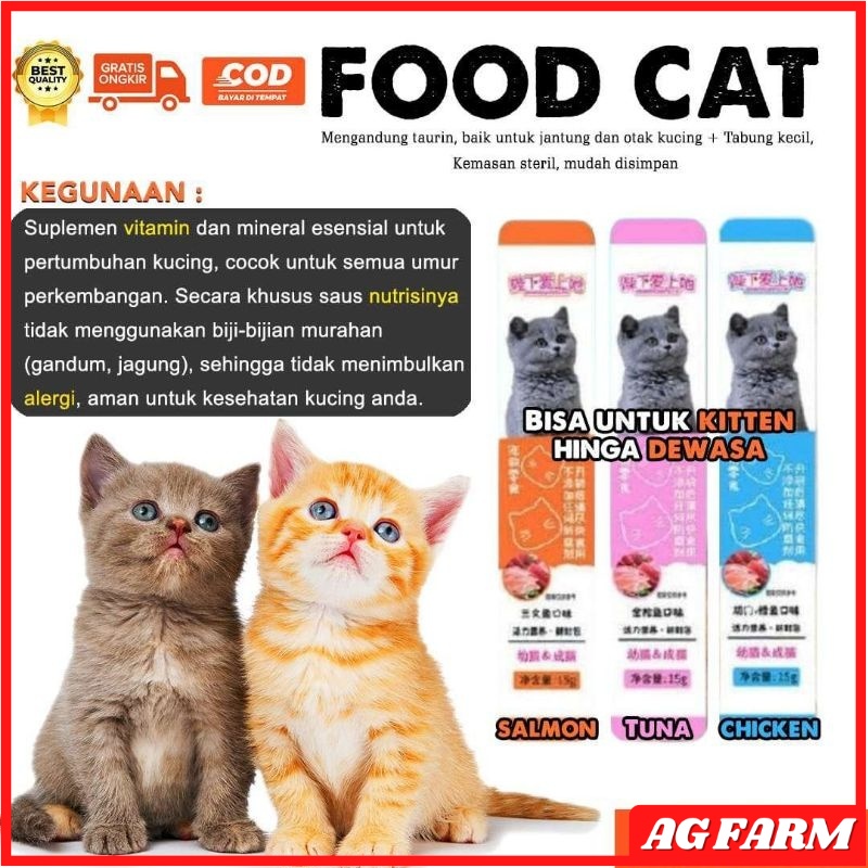 snack kucing Adult Kitten Cream Basah Hewan Setara Meo Creamy Makanan Hewan Vitamin