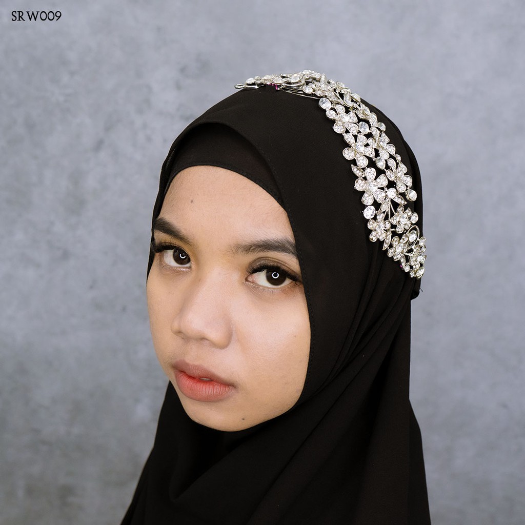 [PRODUK TERMURAH] SETELAN TIARA HIJABERS FASHION PESTA WEDDING SILVER SRW009