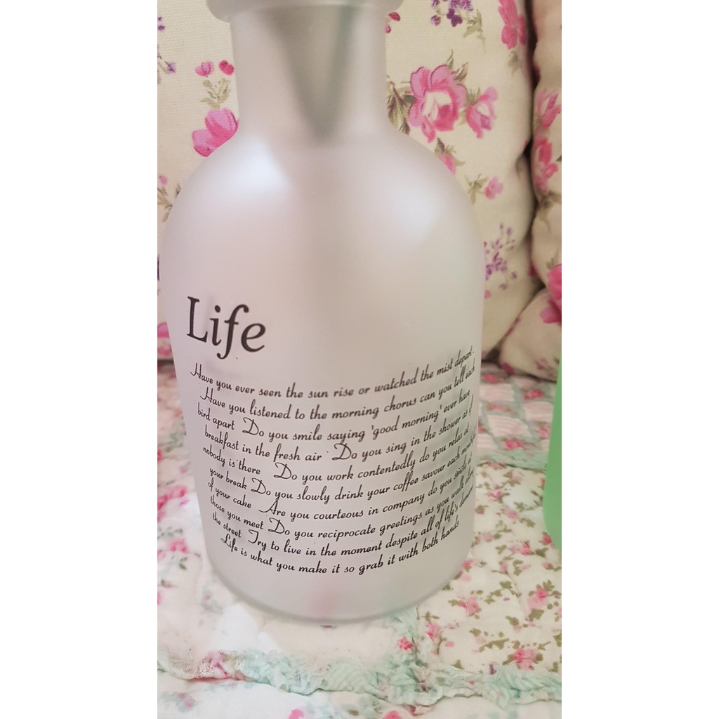 Life Vase Glass / Vas Pot Kaca Tempat Bunga Shabby Vintage Serbaguna