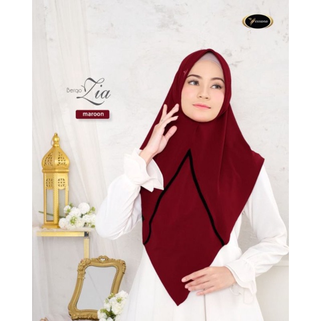 new restok bergo zia ORI yessana best seller bahan jersey