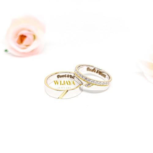 CINCIN NIKAH CUSTOM BERBAHAN PLATINUM DAN EMAS KUNING