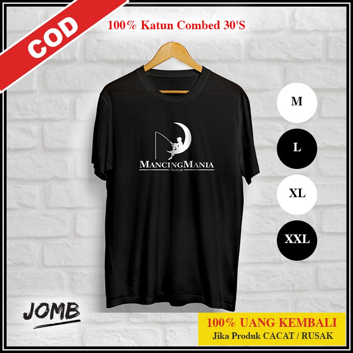 Kaos Lucu Unik Casual Kata Logo Plesetan Atasan Pria Cowok Distro Combed 30s Murah Mancing Mania