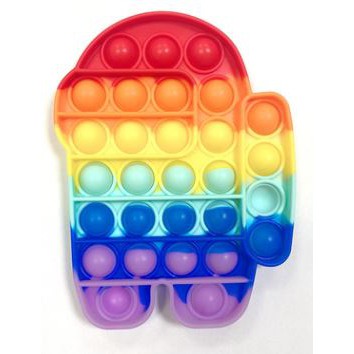 POP IT Among Us Rainbow / pop it fidget toy among us MURAH-1