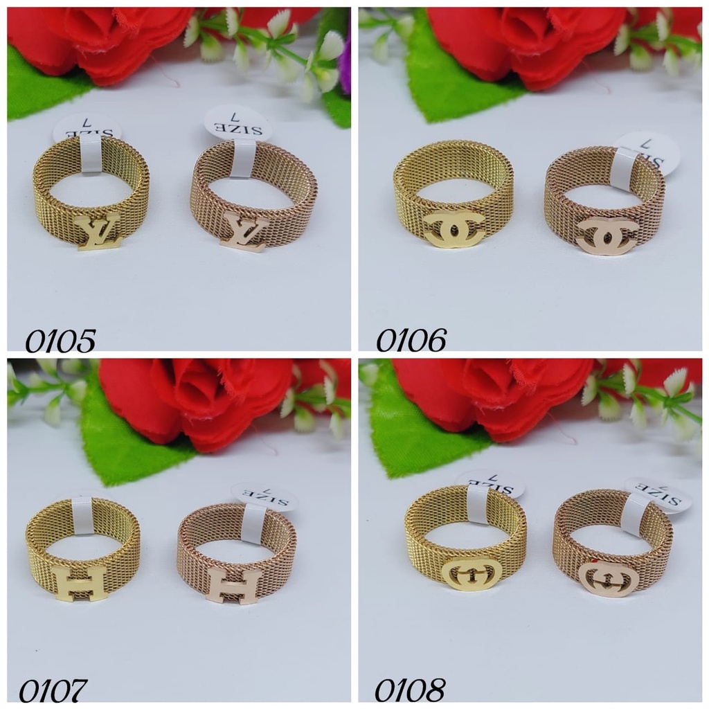 Cincin titanium perhiasan wanita jewelry 0105-01008