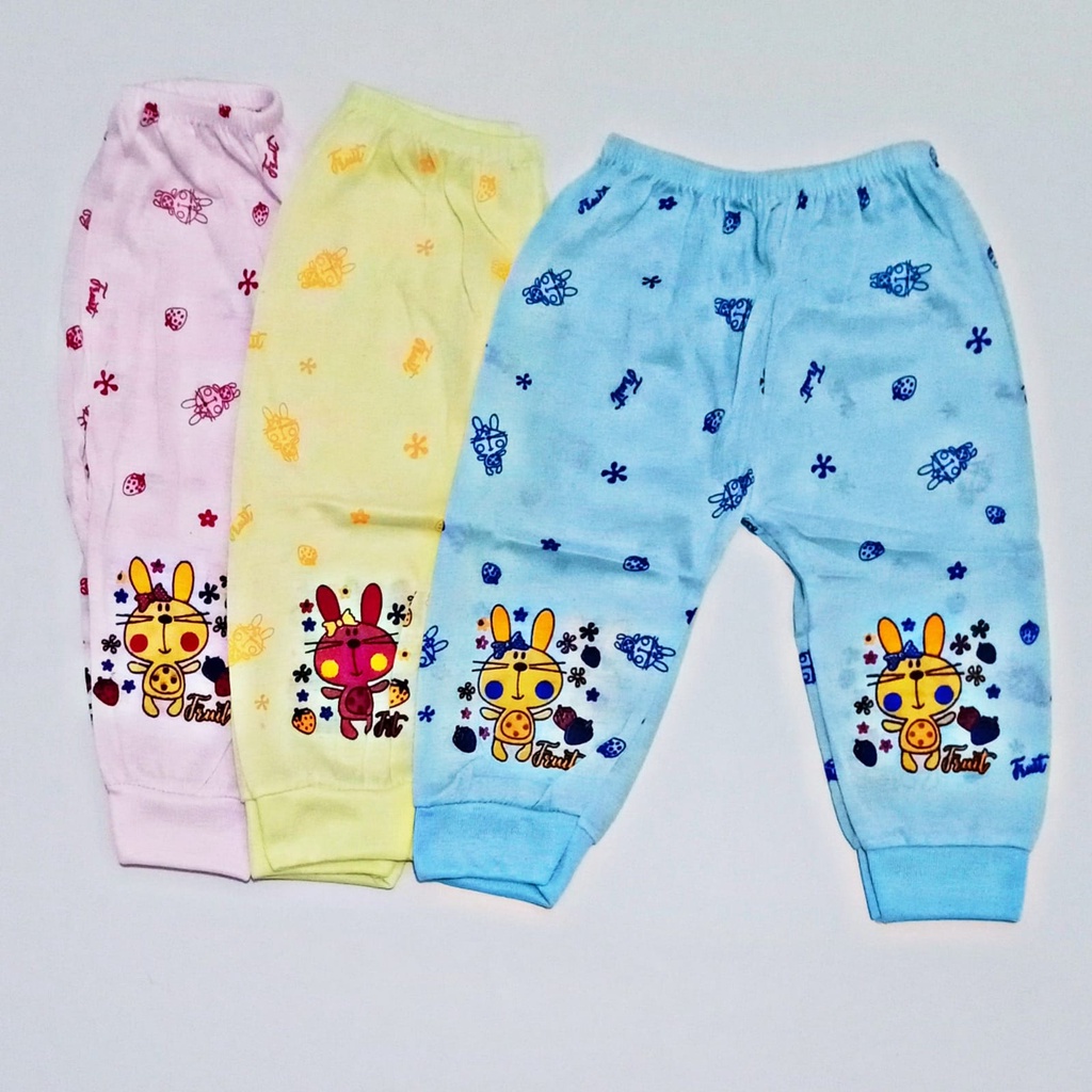 celana panjang bayi katun bayi baru lahir motif kelinci