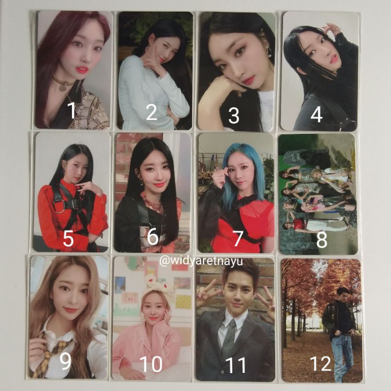 EVERGLOW IZONE EXO SIHYEON MIA MINJU SUHO SEHUN PHOTOCARD OFFICIAL